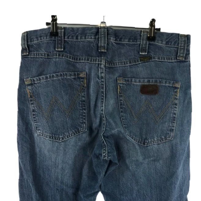 Wrangler Wrangler Mens Regular Fit Straight Leg Jeans Size 36x34 Dark Blue Denim Classic Size US 36 / EU 52 - 4 Thumbnail