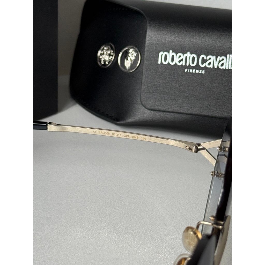NEW Roberto Cavalli SRC006 Blue Round Claw Sunglasses $625