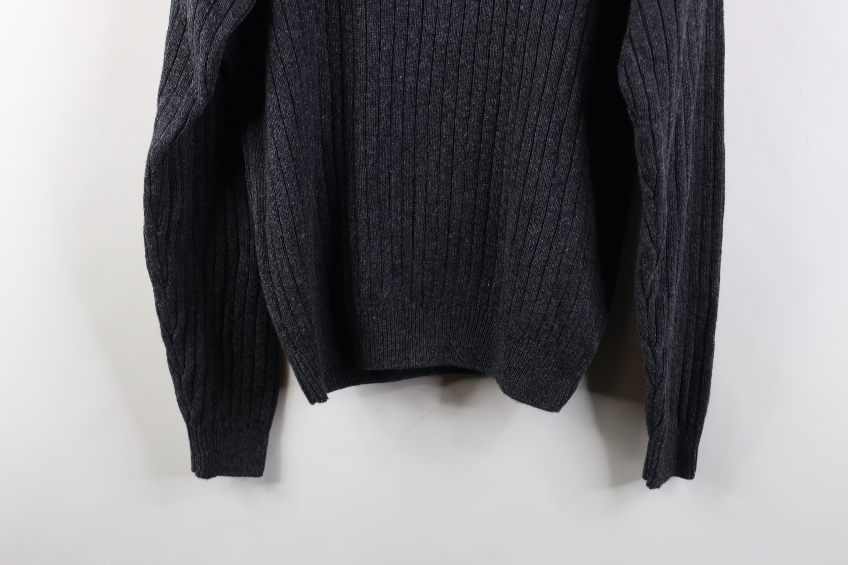 Vintage Vintage 90s Streetwear Blank Ribbed Knit Crewneck Sweater Size US L / EU 52-54 / 3 - 10 Thumbnail