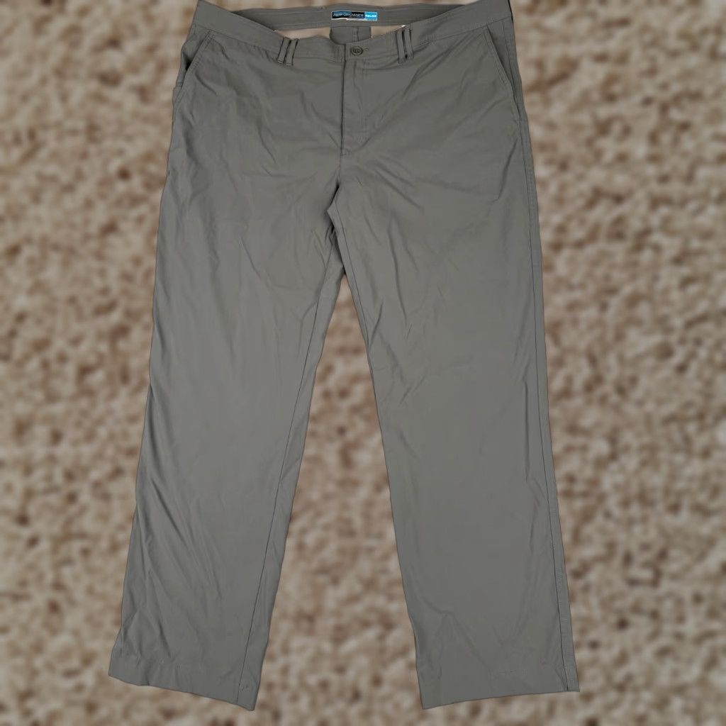 Vintage Cargo Pants Men 42 Gray Nylon Straight Leg Activewear Golf Hiking 42x32 Size US 42 / EU 58 - 1 Thumbnail