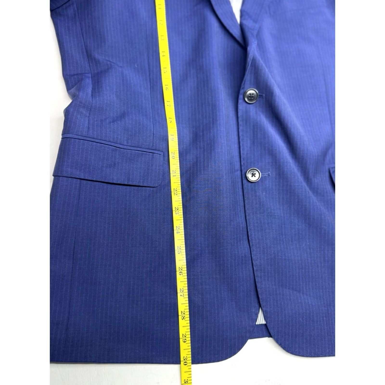 Brooks Brothers Brooks Brothers Explorer Regent Fit Men's 42R Blue Pinstripe 2 Piece Suit Jacket Blazer Size 42R - 7 Thumbnail
