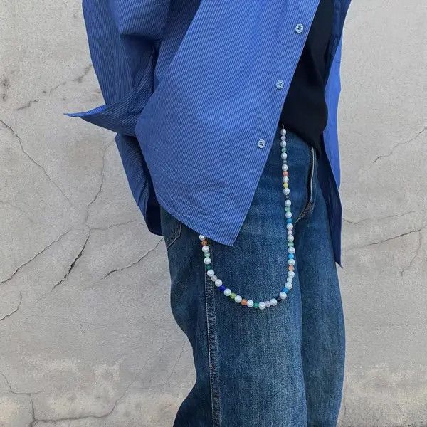 Jewelry Pearl Pants Chain – Cleanfit Y2K Waist Accessory Size ONE SIZE - 6 Thumbnail