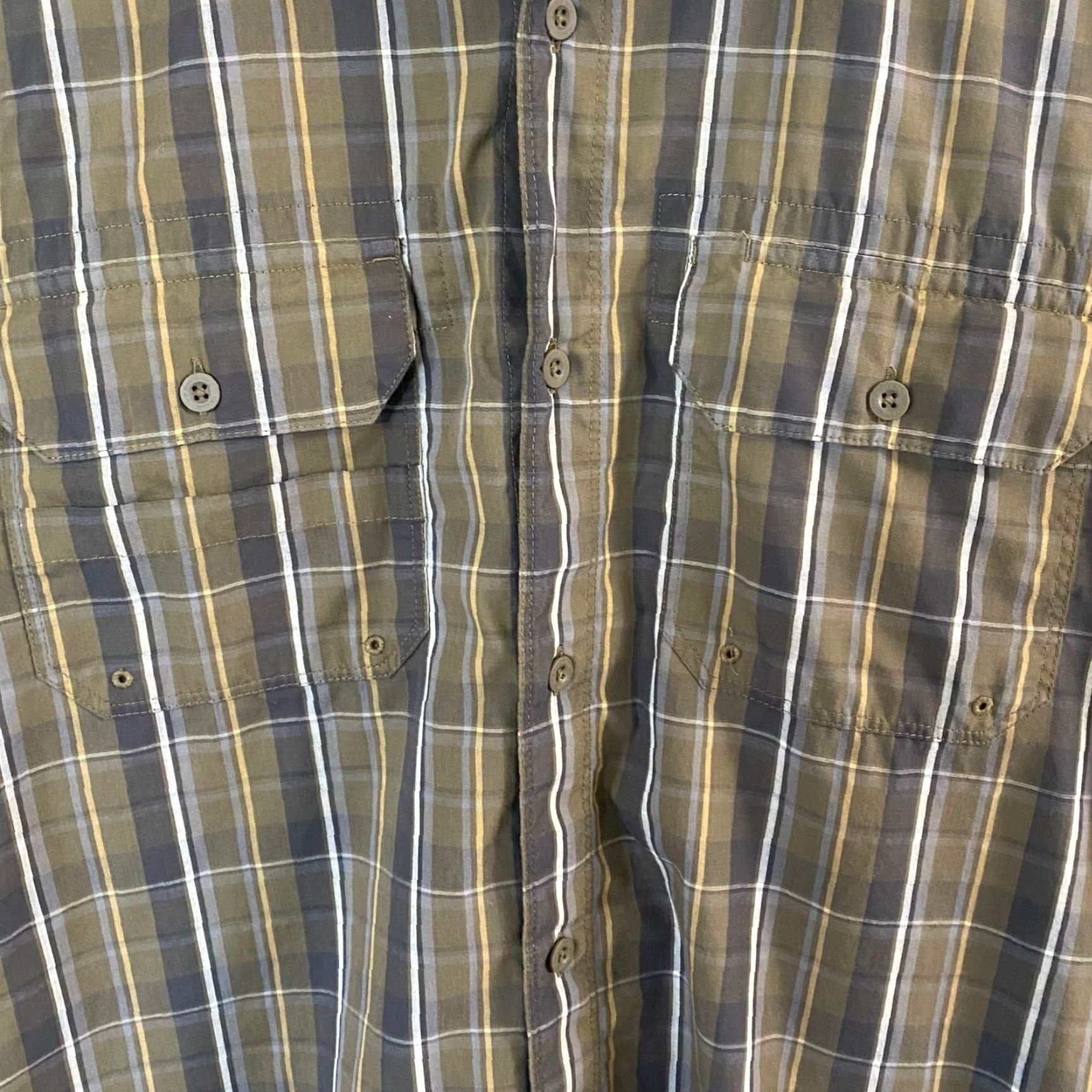 The North Face The North Face Button Up Shirt Short Sleeve Mens XL Green Plaid Chest Pockets Size US XL / EU 56 / 4 - 6 Thumbnail