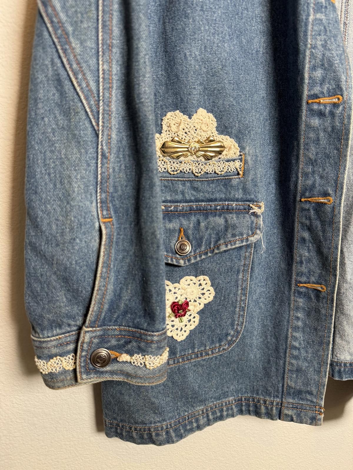 Marc Ecko Vintage Granola Women's Denim Hunter Jacket Size M / US 6-8 / IT 42-44 - 4 Thumbnail