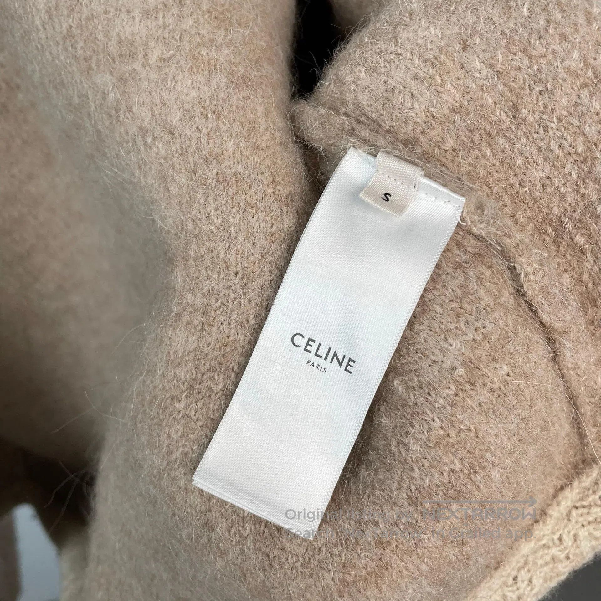Celine CELINE Oatmeal Color Alpaca Wool Gold Buckle Jacket| Size S / US 4 / IT 40 - 8 Thumbnail