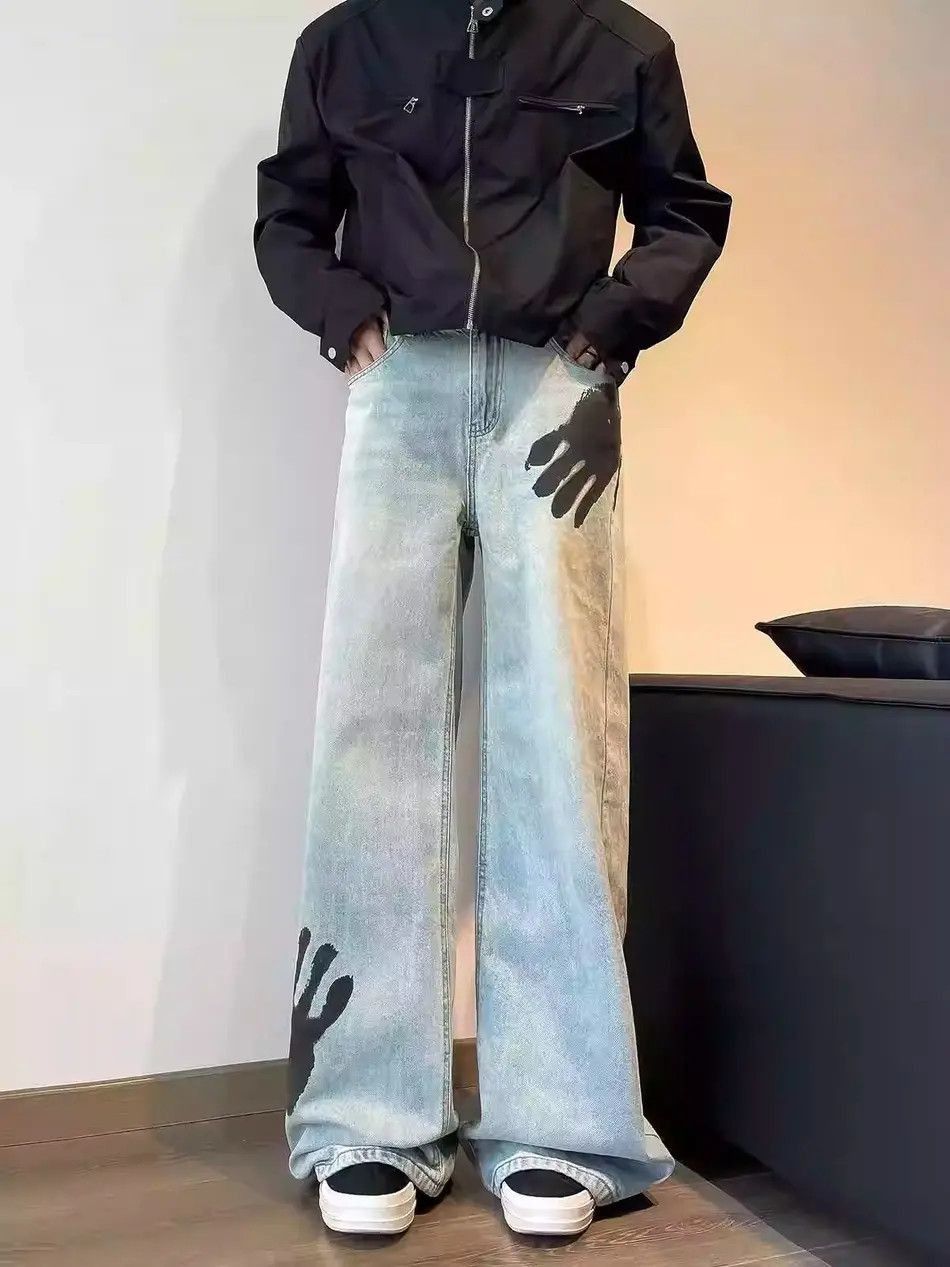 Japanese Brand Retro loose high street micro flared jeans Size US 32 / EU 48 - 5 Thumbnail