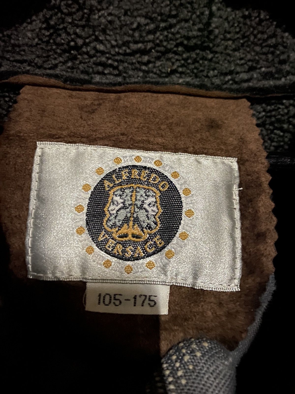 Vintage Alferido “Versace Style” Brown Faux-Shearling Outerwear Size US M / EU 48-50 / 2 - 6 Thumbnail