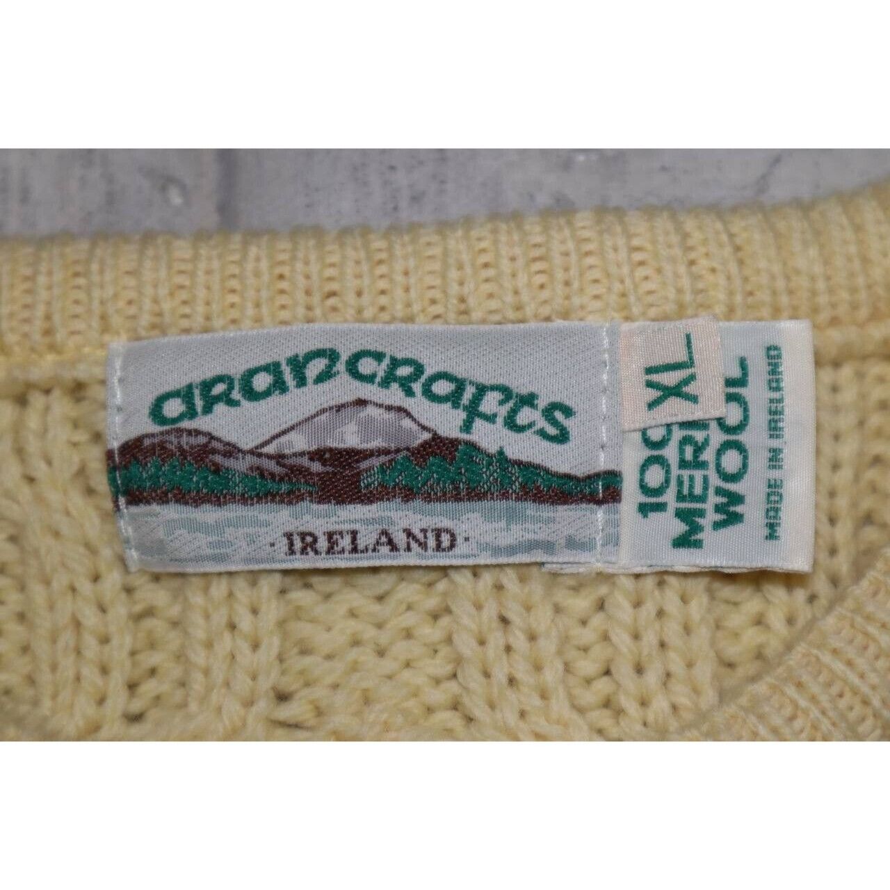 Aran Crafts Vintage Aran Crafts Ireland Cream Cable Knit Merino Wool XL Size US XL / EU 56 / 4 - 2 Thumbnail
