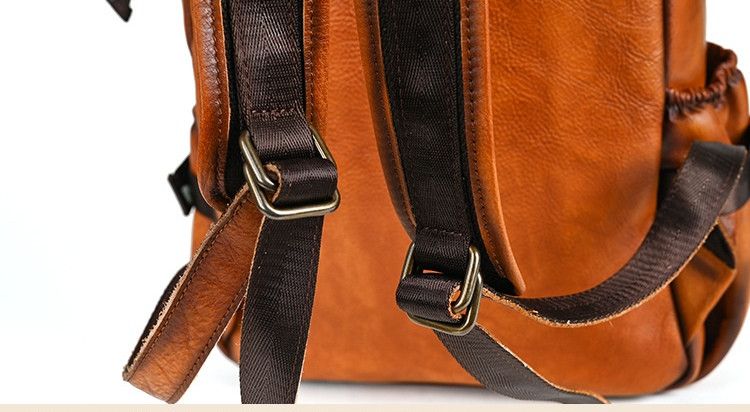 Genuine Leather Embossed Leather Backpack Size ONE SIZE - 8 Thumbnail