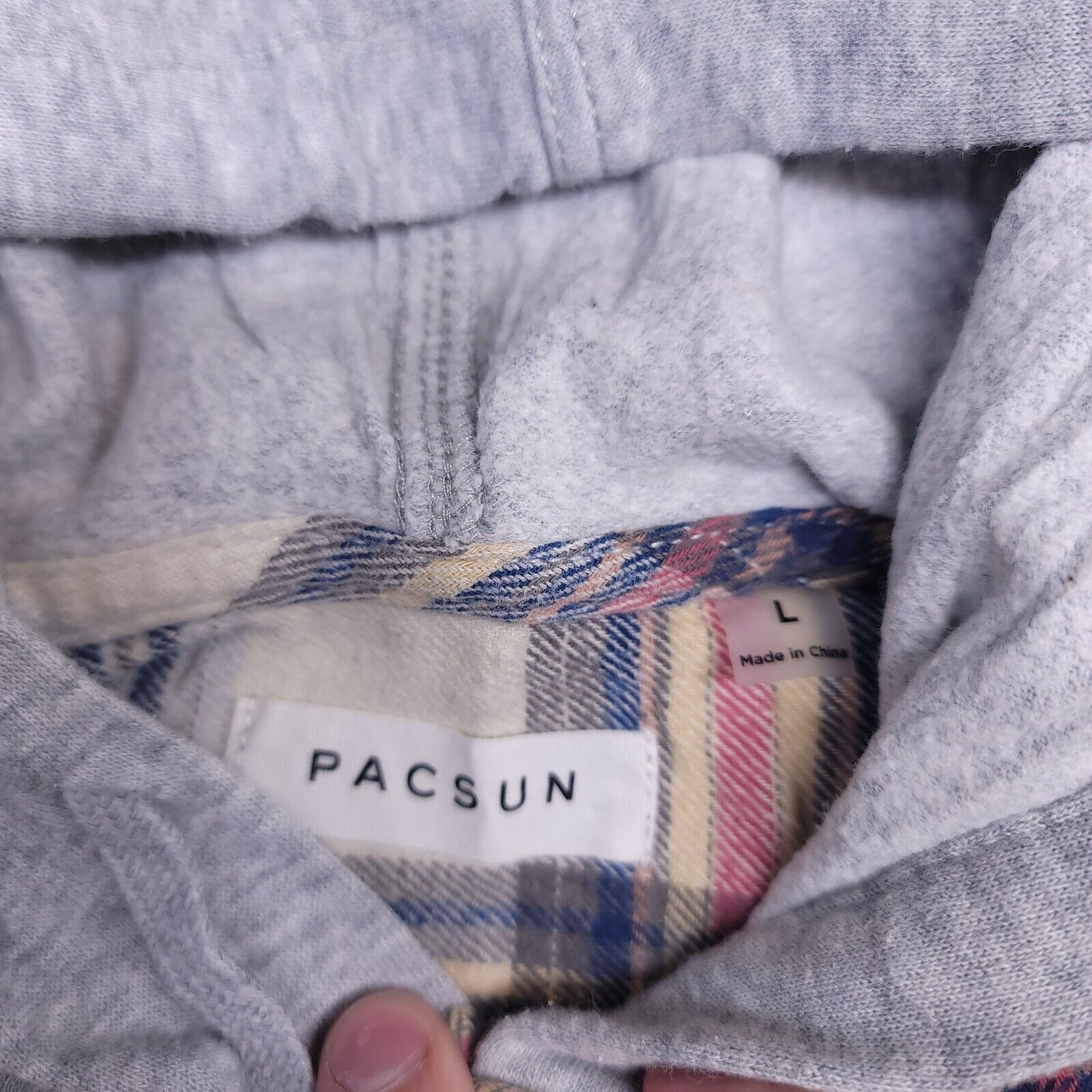 Pacsun PacSun Casual Button Up Hoodie Mens Size Large L Beige Blue Size US L / EU 52-54 / 3 - 3 Thumbnail