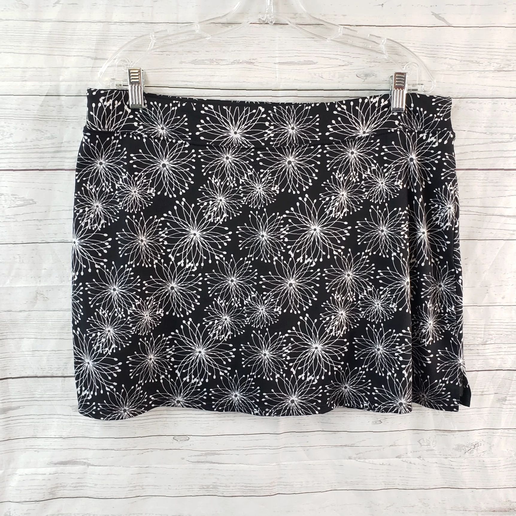 Vintage Tranquility Womens Skort XL Black White Pull On Athletic Short Skirt Size ONE SIZE - 2 Thumbnail