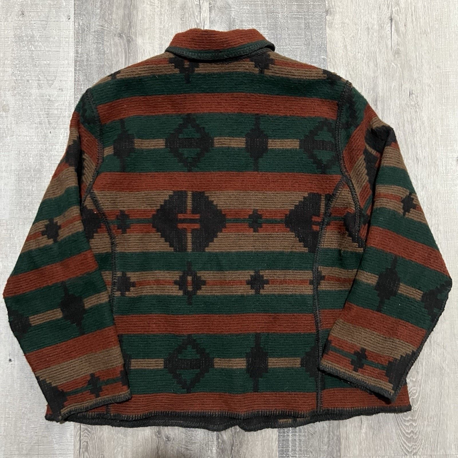 Vintage Woolrich Reversible Southwestern Wool Aztec Button Jacket Size XL / US 12-14 / IT 48-50 - 4 Thumbnail