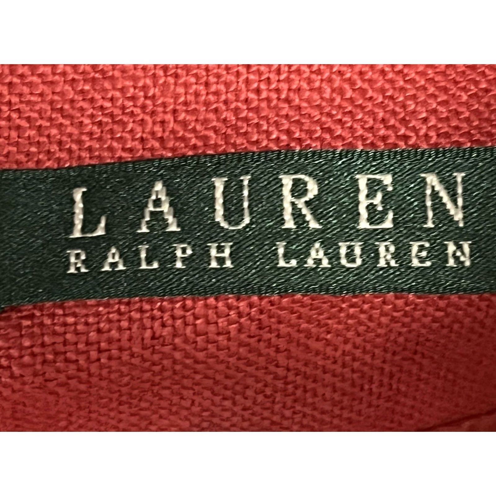 Ralph Lauren Lauren Ralph Lauren Blazer Women 14 Red 100% Linen Short Jacket Coat Solid Woven Classic Preppy Regular Country China Size XL / US 12-14 / IT 48-50 - 6 Thumbnail