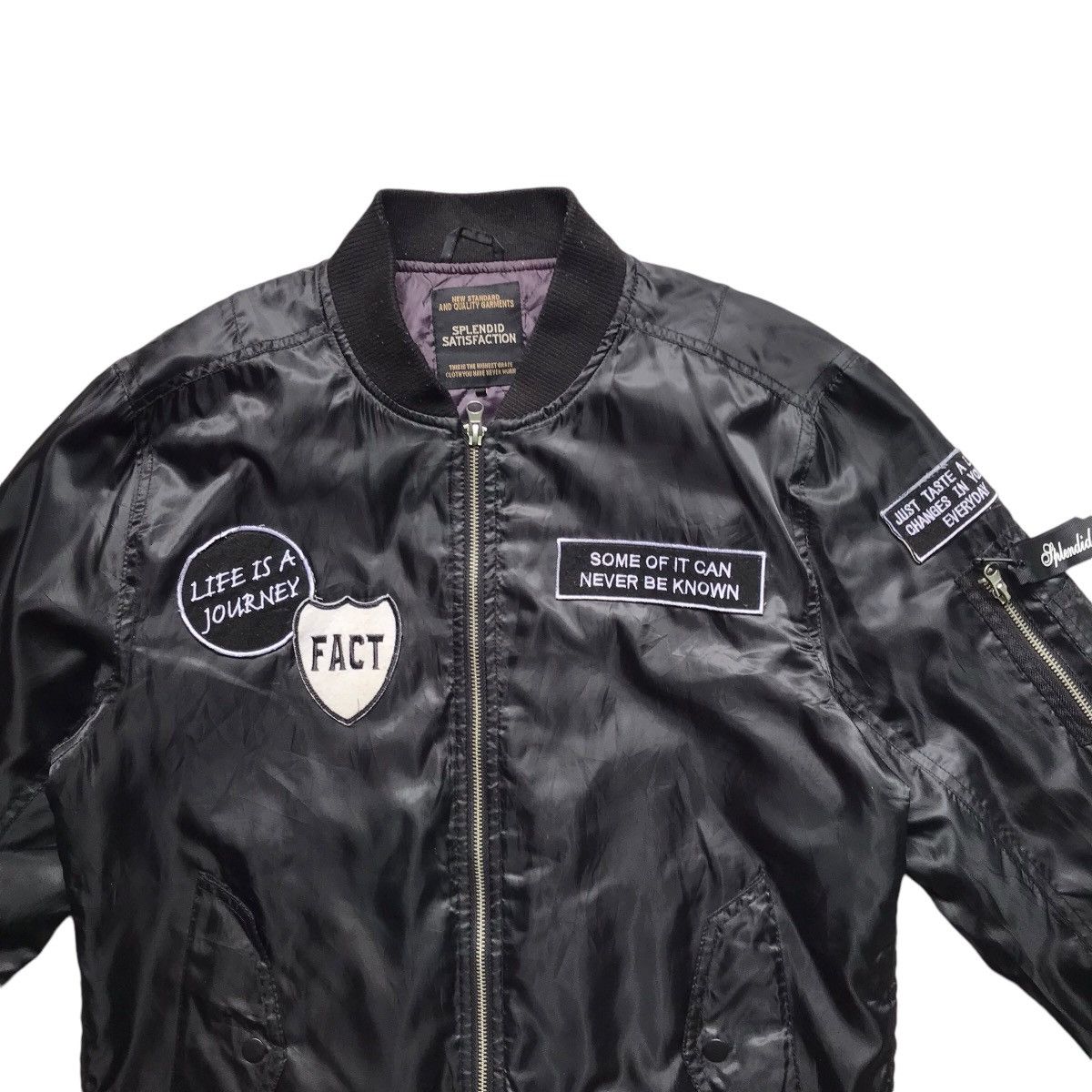 Japanese Brand VINTAGE SPLENDID SATISFACTION MA 1 BOMBER FLIGHT JACKET Size US L / EU 52-54 / 3 - 2 Thumbnail