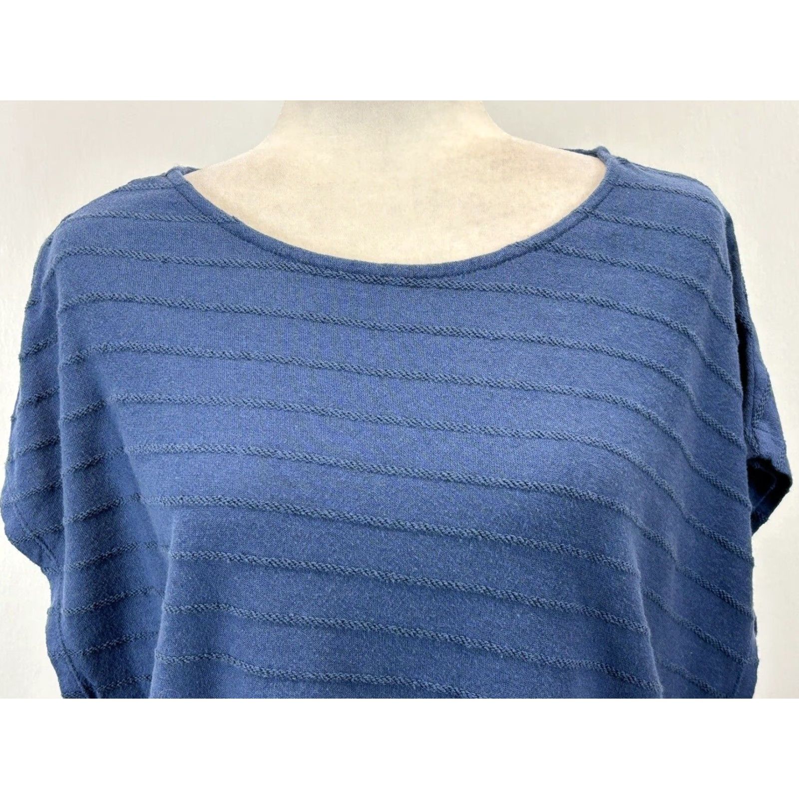 Vintage Chicos Blue Cotton Blend Tunic Top Shirt Womens 3X Blue Chiffon Trim Size XS / US 0-2 / IT 36-38 - 5 Thumbnail