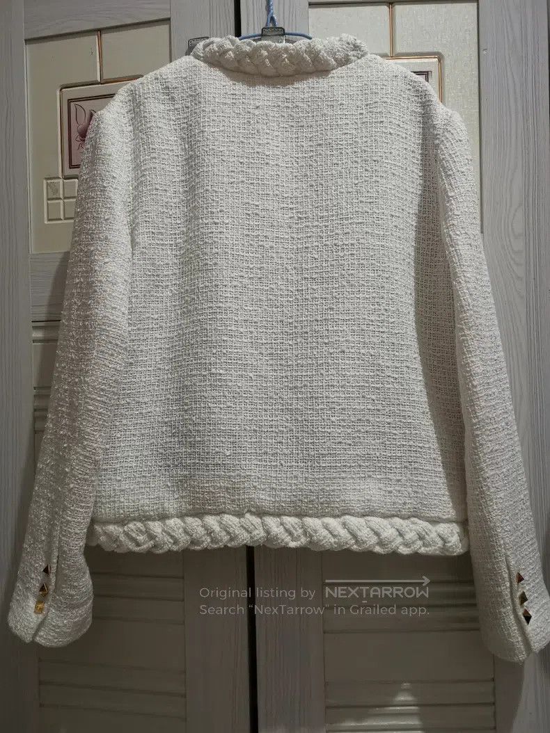 Valentino Valentino Twist pyramid knitted tweed small fragrant coat Size L / US 10 / IT 46 - 2 Thumbnail
