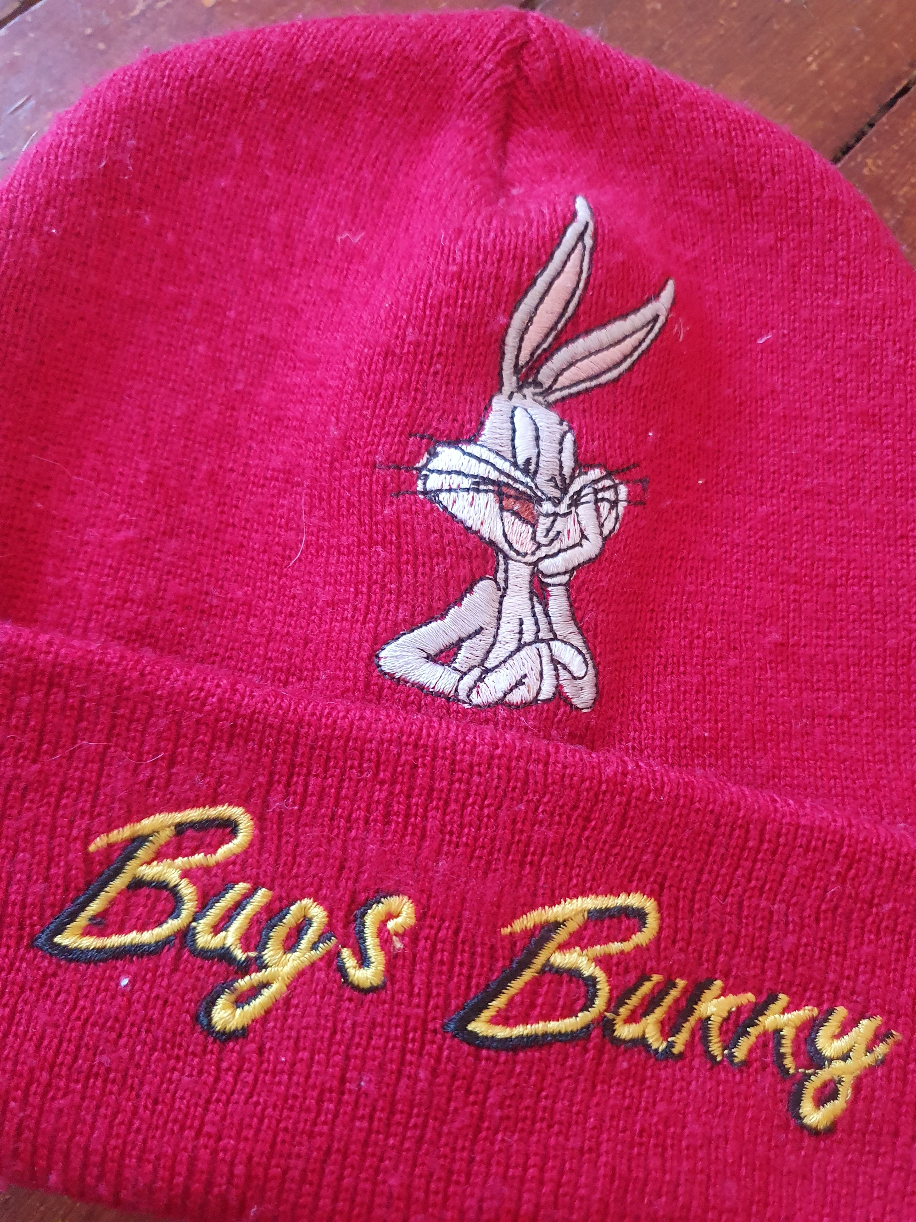 Vintage × Warner Bros Looney Tunes Bugs Bunny Warner Bros Vtg 1997 Beanie Hat Size ONE SIZE - 2 Thumbnail