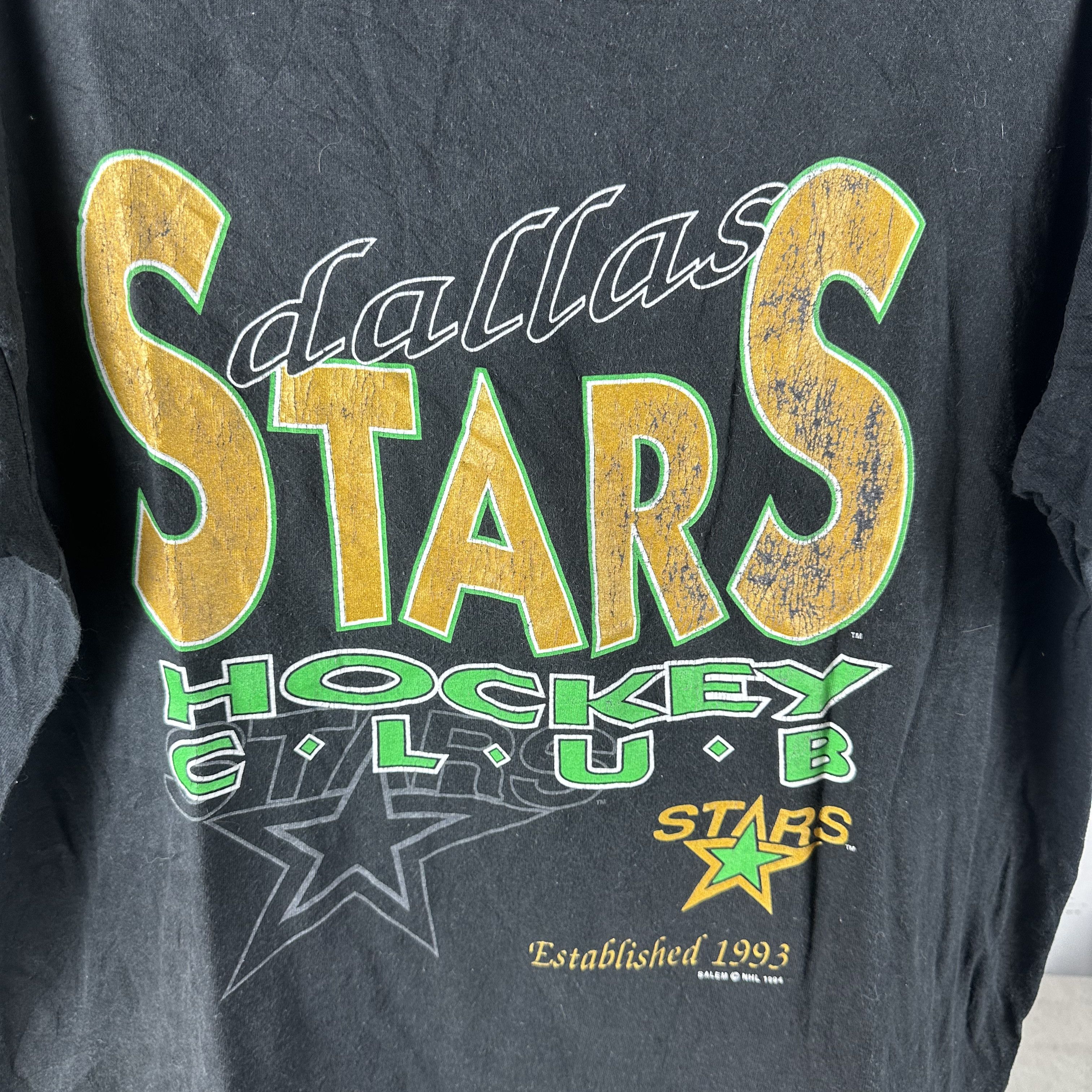 Vintage ​​​​1994 Dallas Stars Hockey Club NHL Salem T-shirt Size US XL / EU 56 / 4 - 2 Thumbnail