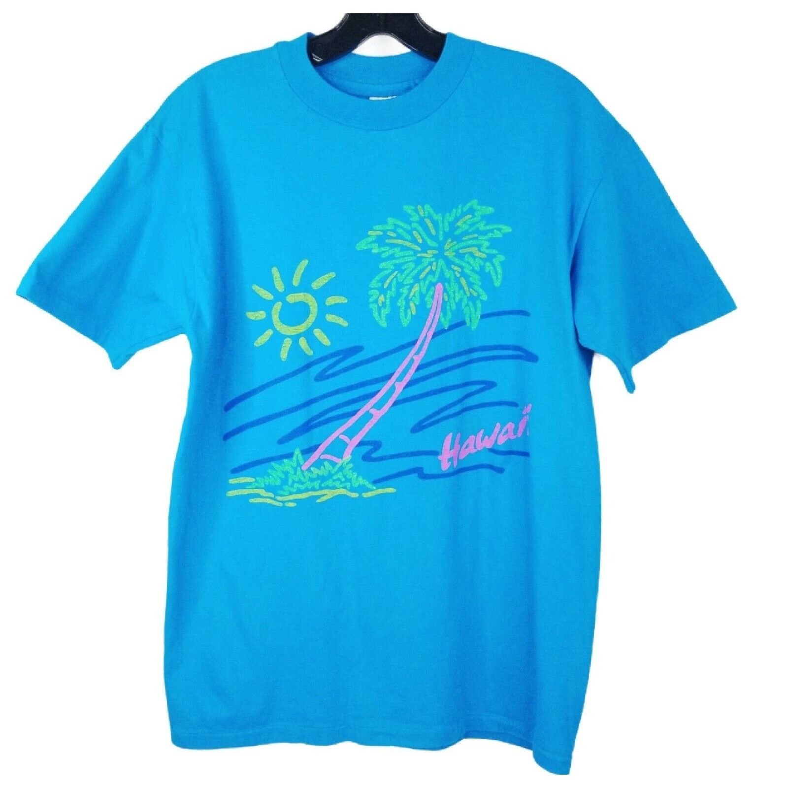 Hanes Hanes Single Stitch Hawaii T Shirt Adult L Vintage 90s Palm Size US L / EU 52-54 / 3 - 2 Thumbnail