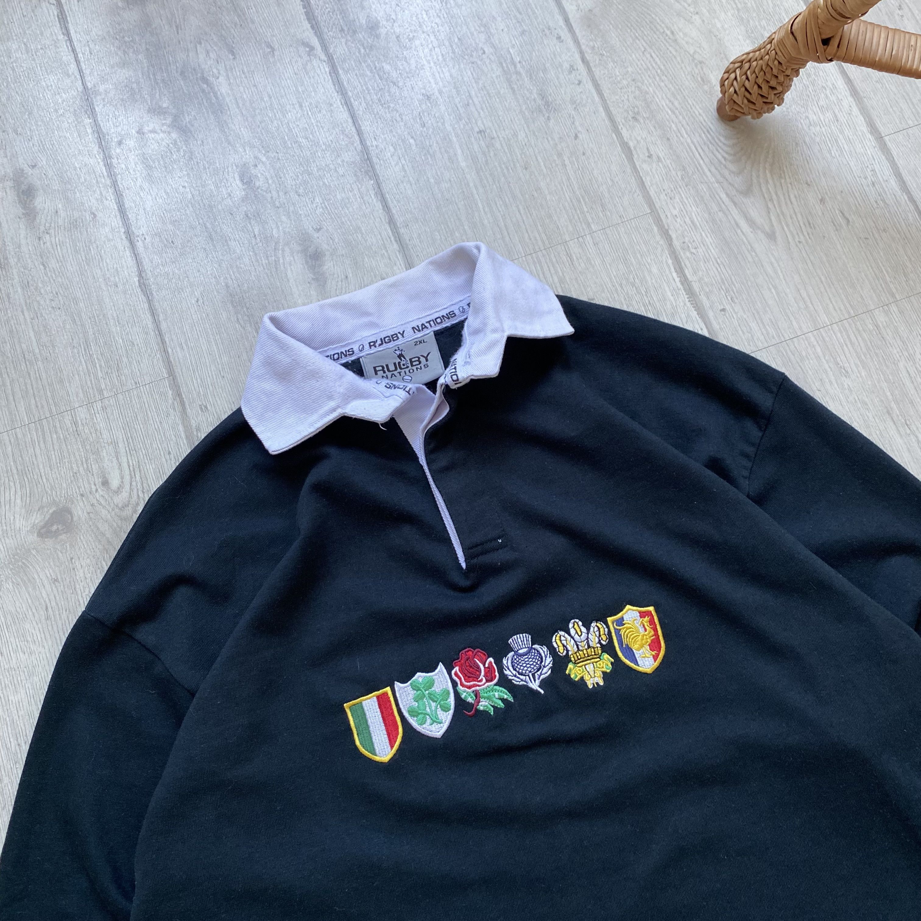 Canterbury of New Zealand 🏈Vintage Rugby 6 National Shirt England Scotland Irish Size US L / EU 52-54 / 3 - 2 Thumbnail