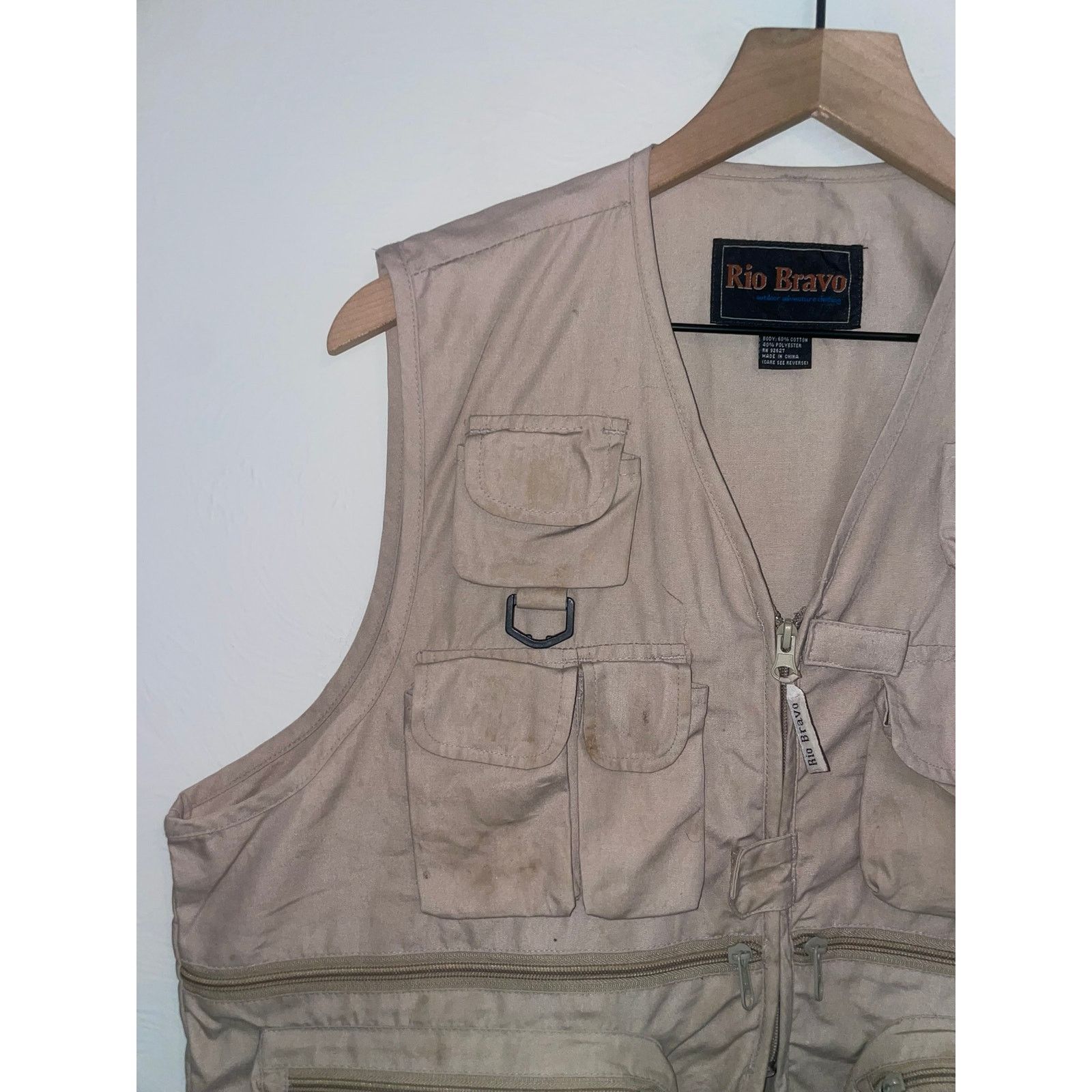 Vintage Vintage Fishing Vest Rio Bravo Outdoor Adventure Brown Large Size US L / EU 52-54 / 3 - 2 Thumbnail