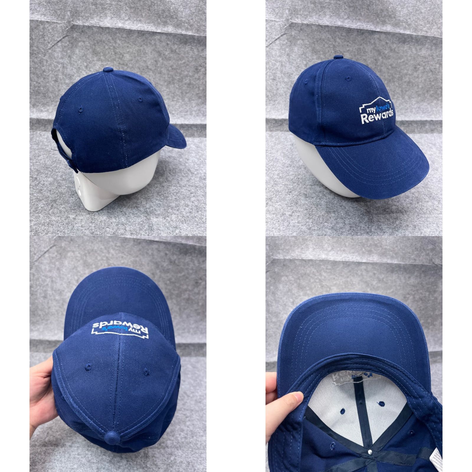 Vintage Lowe's Hat Cap Strap Back Adult One Size Blue Cotton Twill Baseball Cap Home Improvement Shirt? Size ONE SIZE - 8 Thumbnail