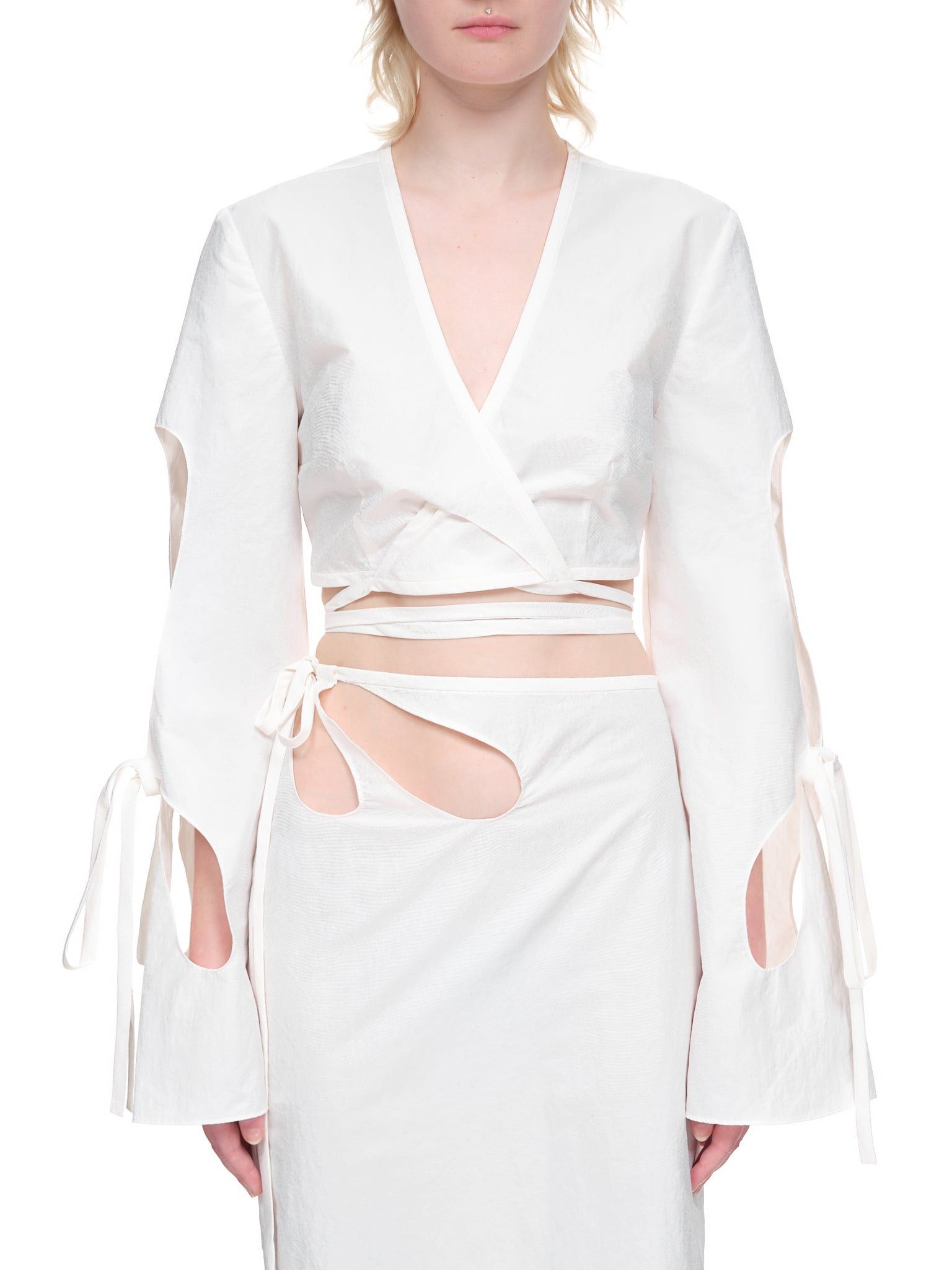 Christopher Esber Anglaise Sleeve Wrap Top Size S / US 4 / IT 40 - 3 Thumbnail