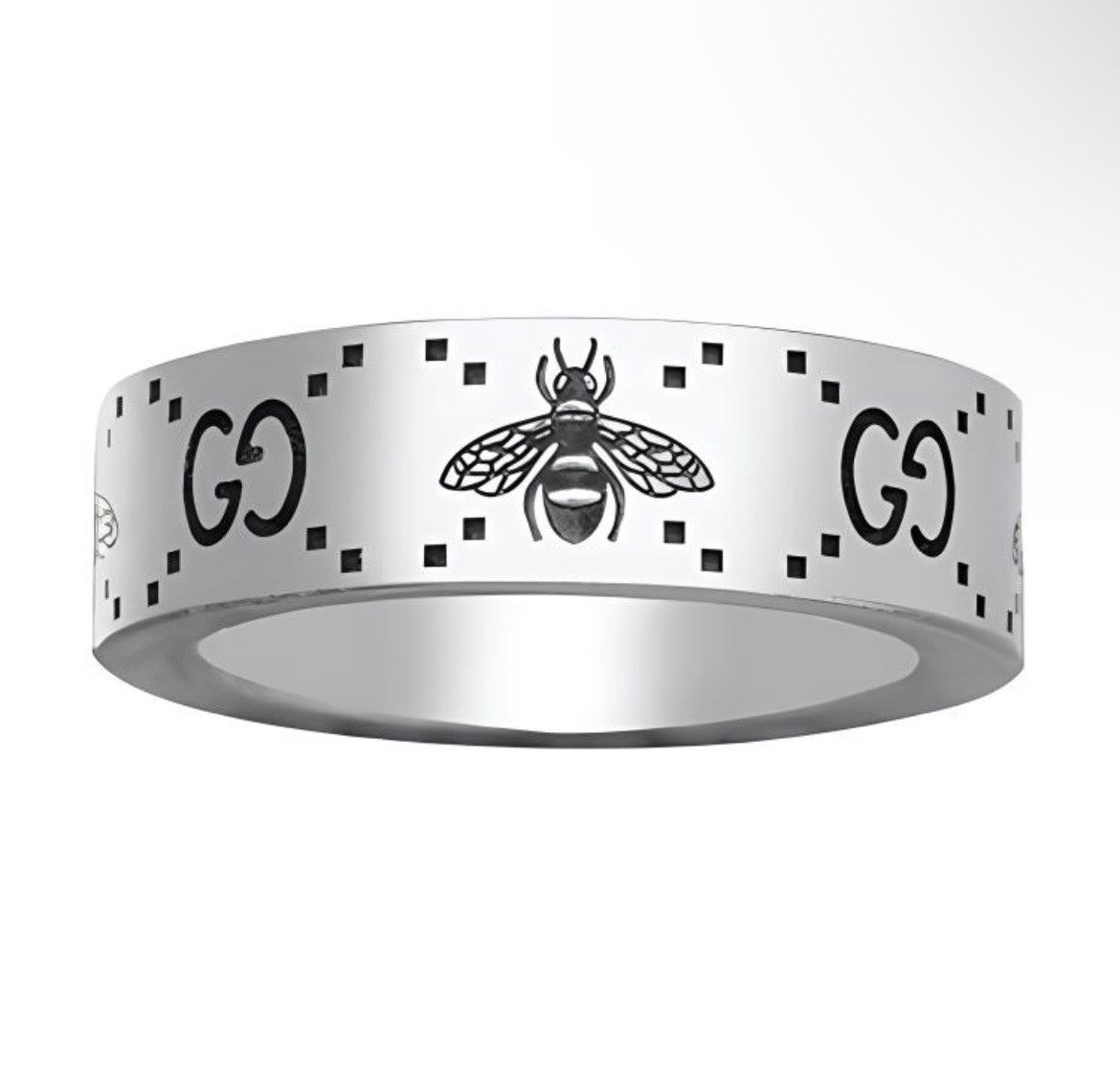 Gucci Gucci Signature 6MM Silver 925 Semi Shiny Ring Size ONE SIZE - 2 Thumbnail
