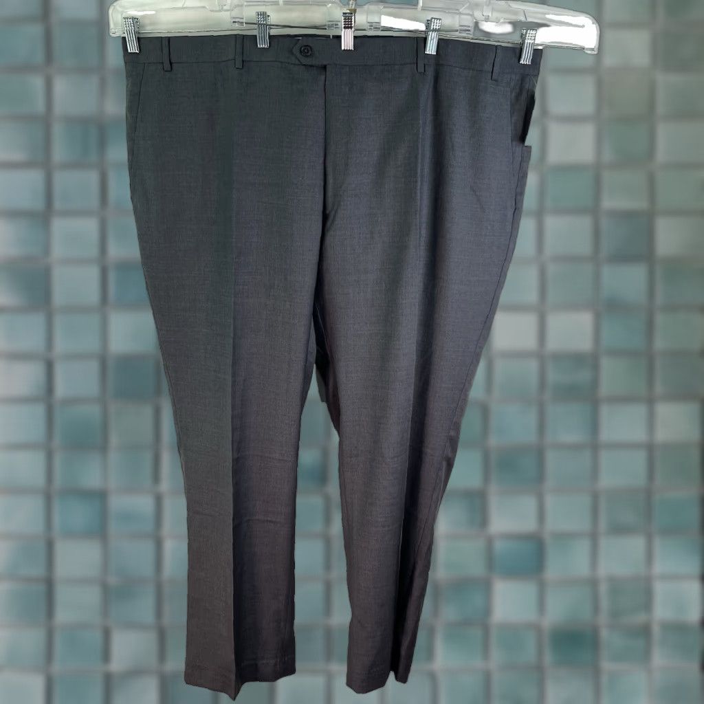 Vintage VINTAGE Santorelli Men's Dress Pants Wool 50 Regular Gray Straight Oddities Formal Fall Winter Size US 34 / EU 50 - 1 Thumbnail