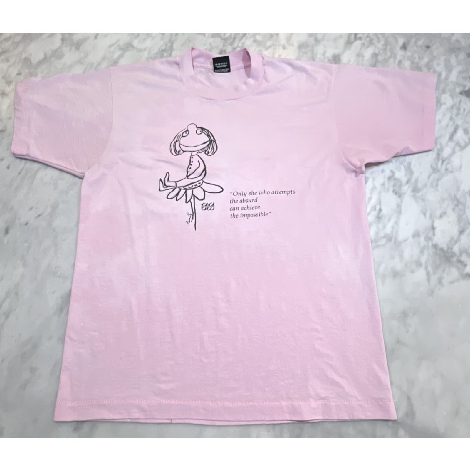 Vintage VINTAGE Screen Stars Graphic Tee 1980s Adult Large Pink Short Sleeve Absurd Mens Size US L / EU 52-54 / 3 - 2 Thumbnail