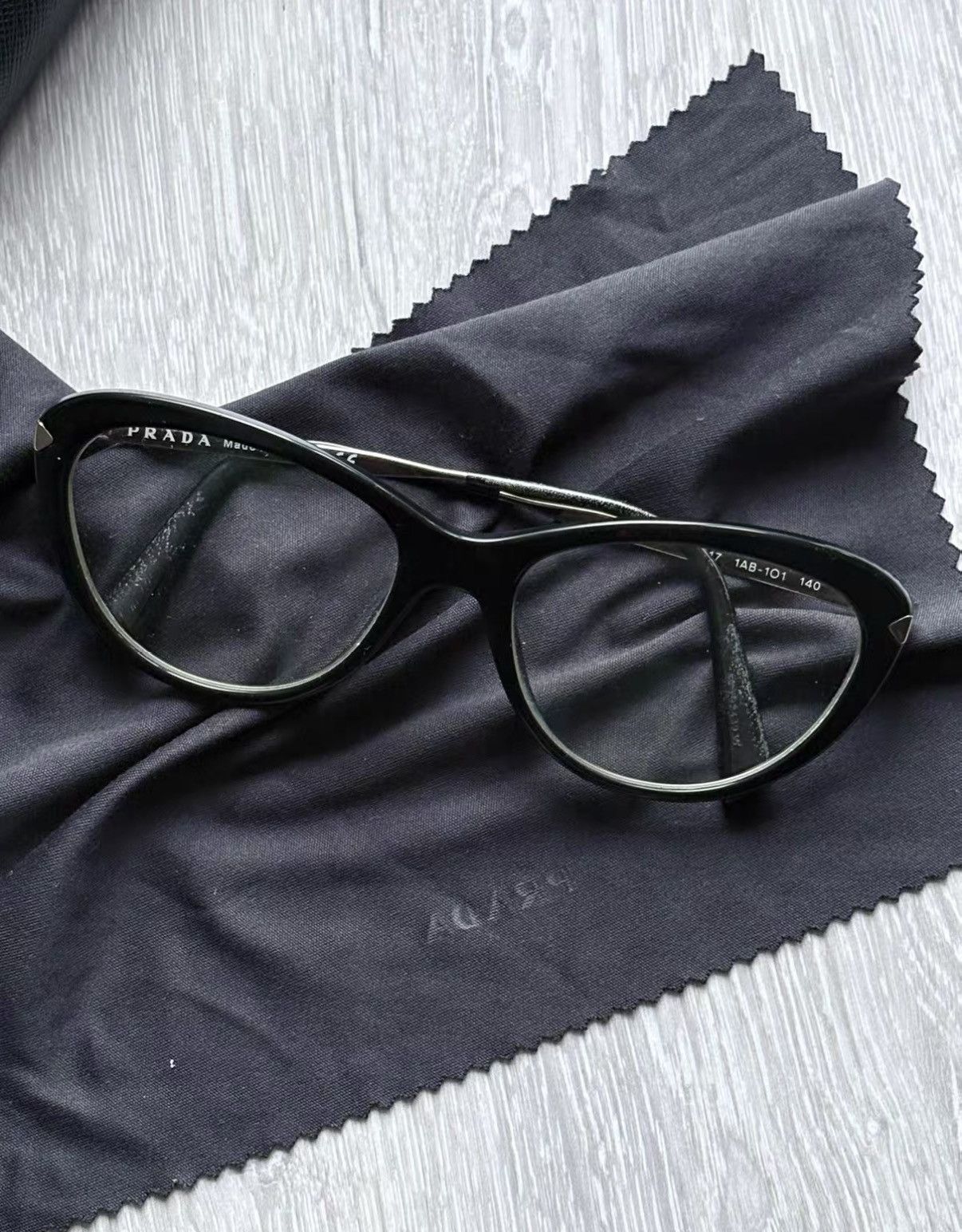 Prada Prada Cat-Eye Black & Silver Non-Polarized Sunglasses J29 Size ONE SIZE - 2 Thumbnail
