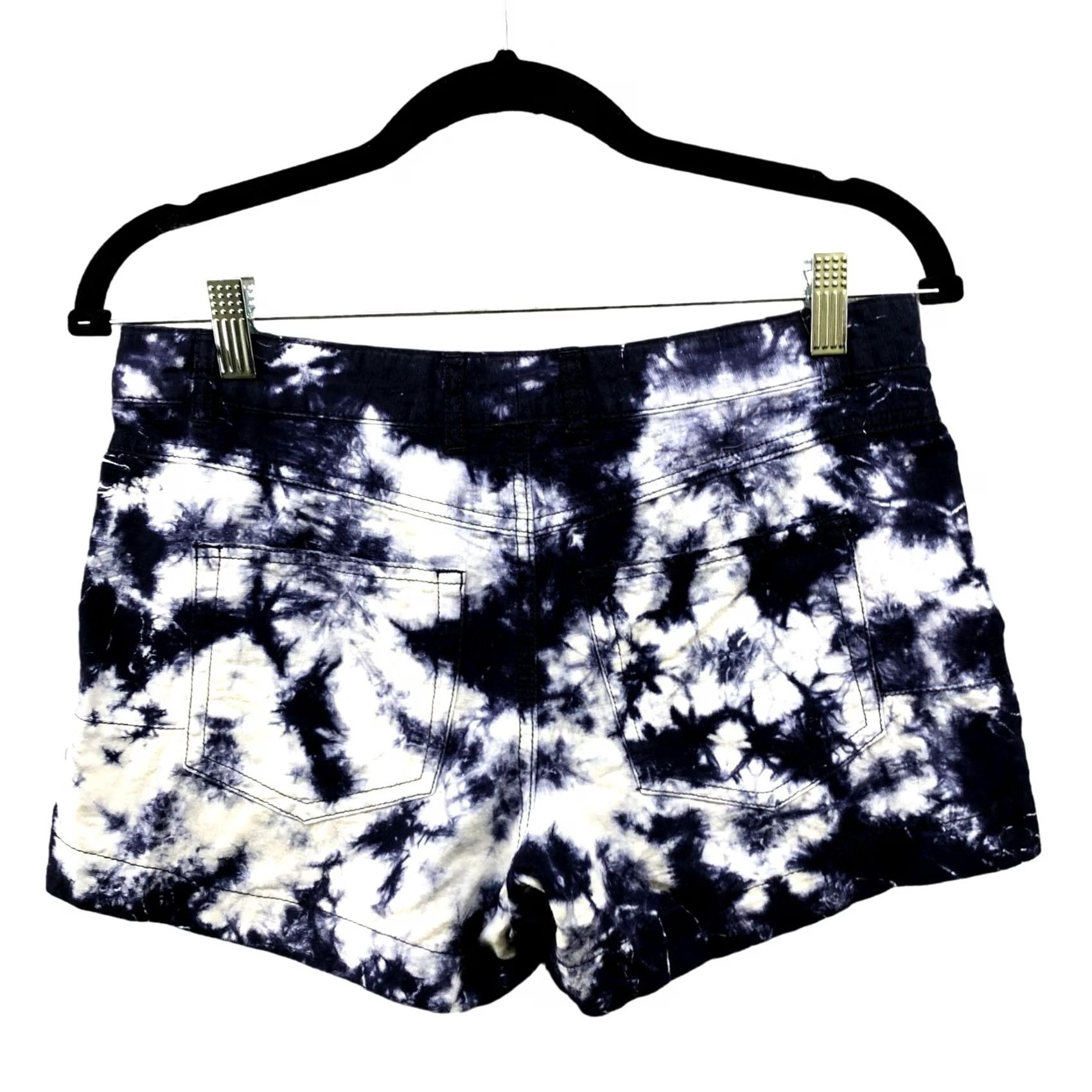 Gap GAP Tie Dye Summer Shorts Womens Size 00 Blue Lightweight Low Rise Size 24" / US 00 / IT 34 - 2 Thumbnail