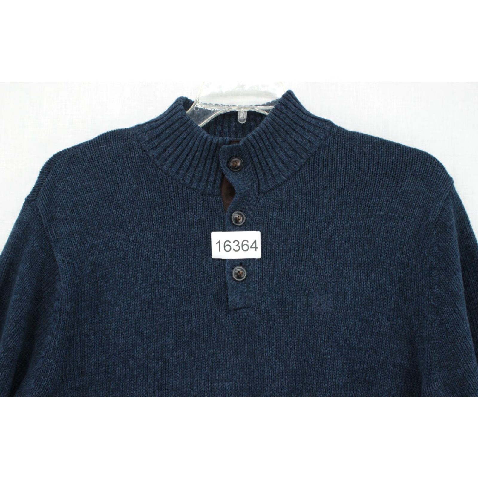 Chaps CHAPS Sweater Mens Large Blue Henley Mock Neck Heavy NWT Elbow Patches Hiking Shirt Mens Christmas? Size US L / EU 52-54 / 3 - 7 Thumbnail