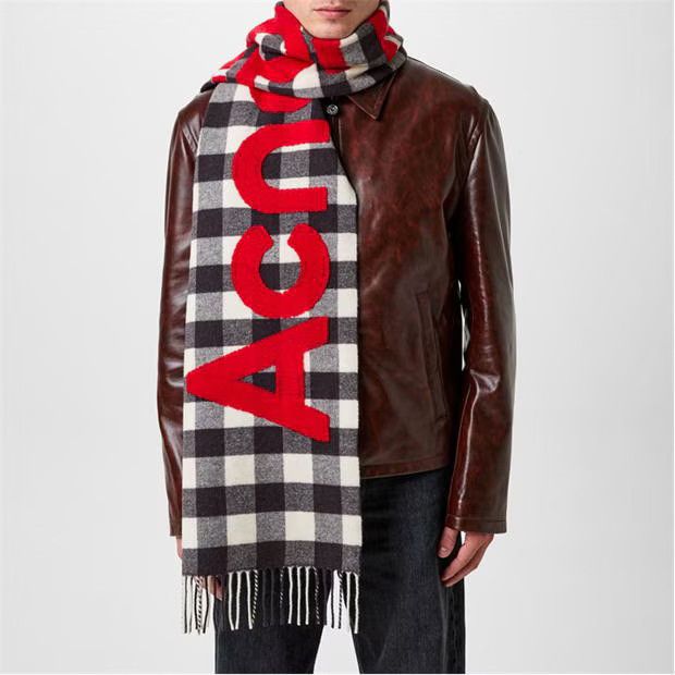 Acne Studios o1g2r1mq0825 Size: OS / Check Scarf in Multicolor Size ONE SIZE - 2 Thumbnail