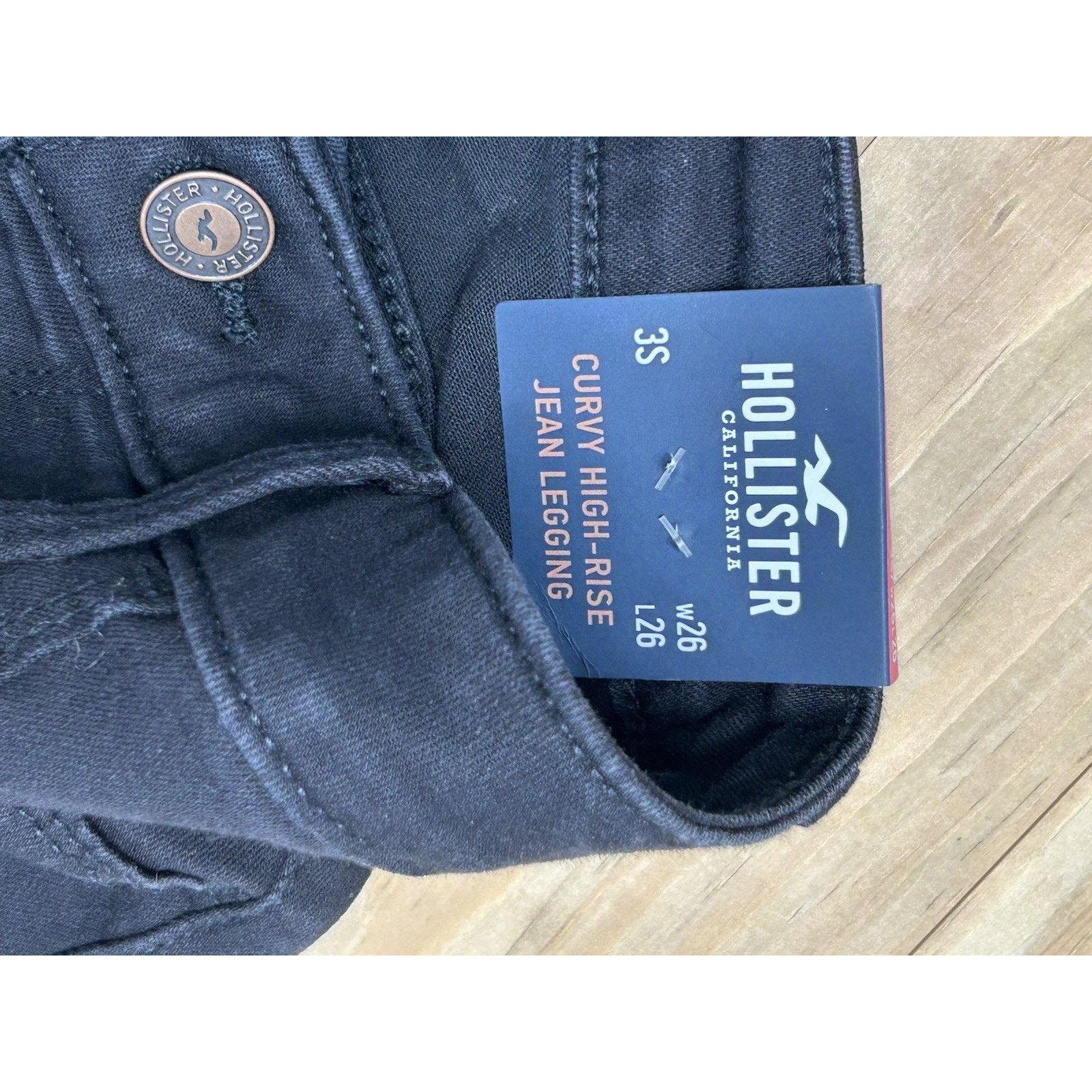 Hollister Hollister Jeans Womens 3S 26x26 Black Curvy HighRise Legging Size 26" / US 2 / IT 38 - 2 Thumbnail