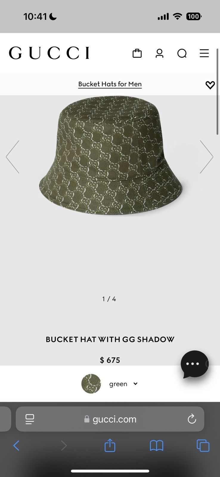 Gucci Bucket Hat With GG Shadow Size ONE SIZE - 5 Thumbnail