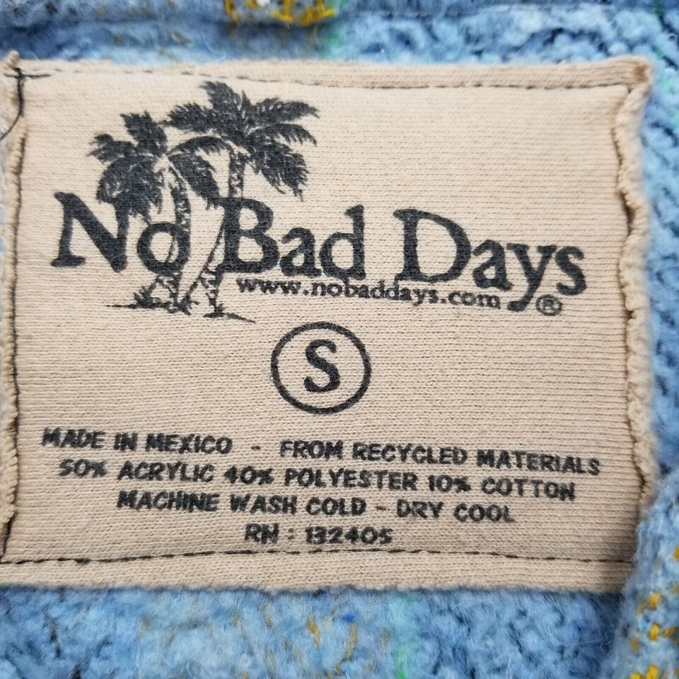Other No Bad Days Hoodie Mens Small Stiped Pockets Pullover Size US S / EU 44-46 / 1 - 7 Thumbnail
