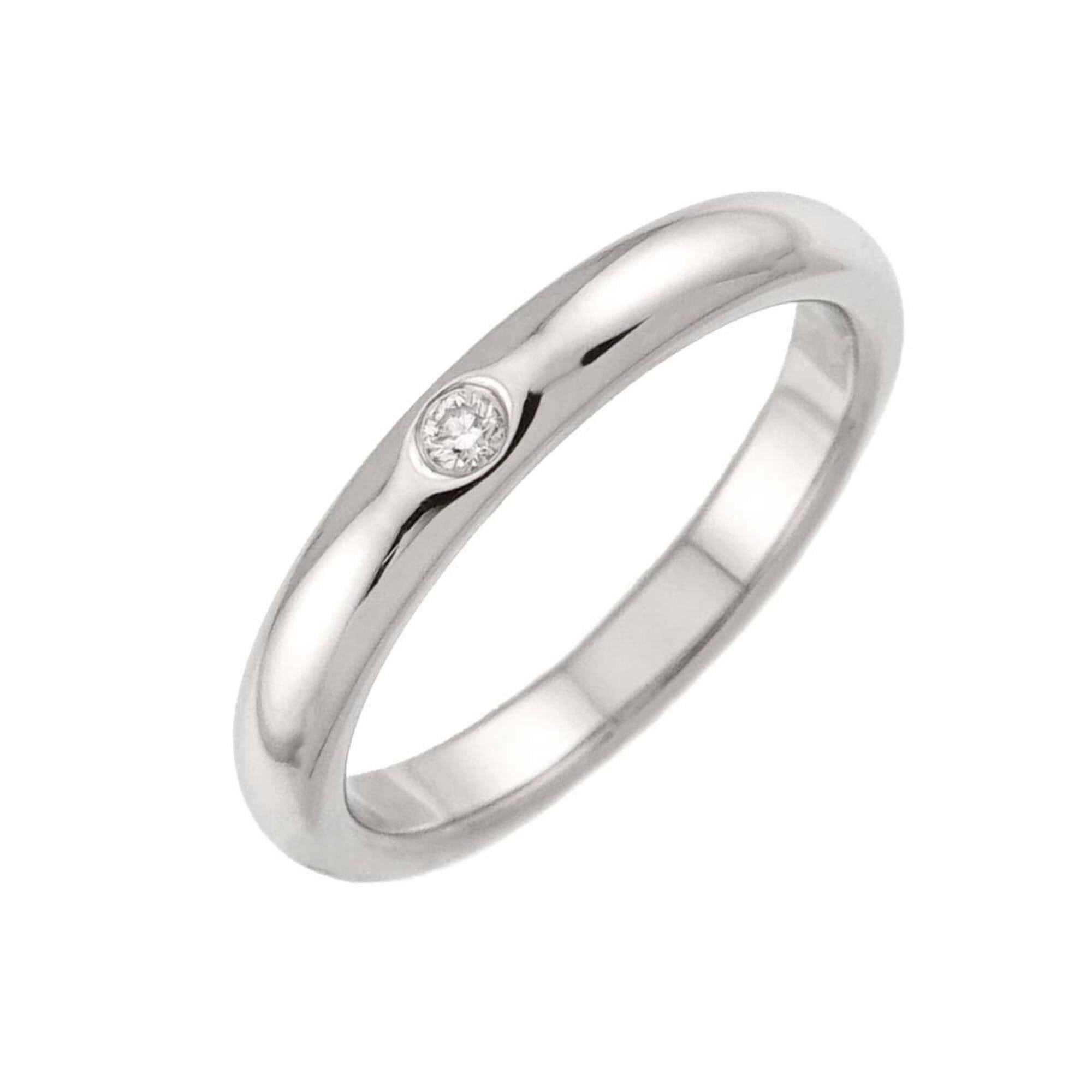Tiffany & Co. Tiffany & Co. Stacking Band Ring with 1 Diamond, Platinum. Size ONE SIZE - 1 Thumbnail