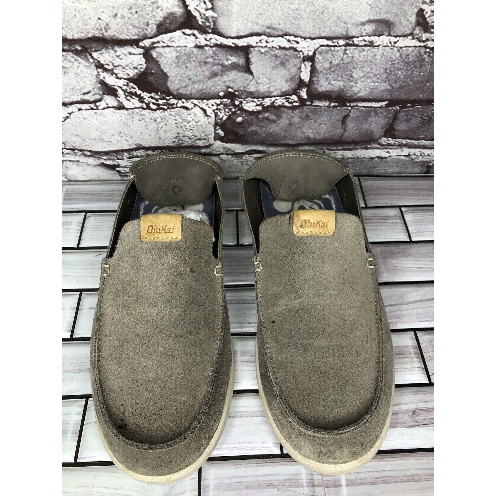 Olukai Olukai Mens Nalukai Kala Slip On Loafer Gray Suede Convertib Size US 8 / EU 41 - 9 Thumbnail