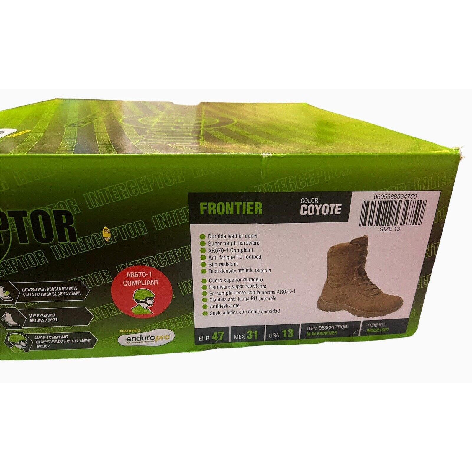 FRONTEER New In Box! Interceptor Men’s Size 13 Frontier Leather Boots Size US 13 / EU 46 - 6 Thumbnail