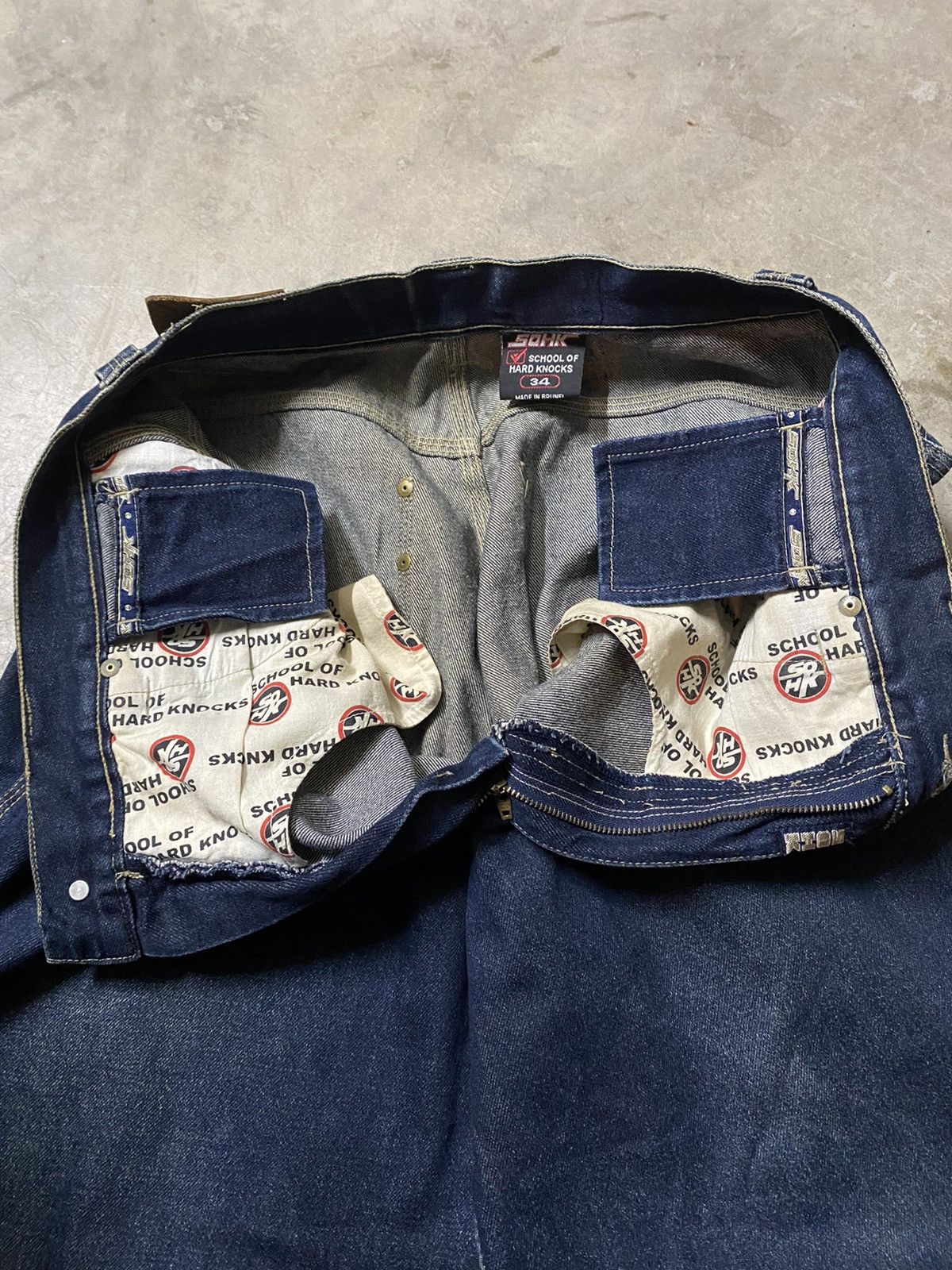 Hysteric Glamour × JNCO × Jean Y2k Baggy Jeans School of Hard Knocks p173 Size US 33 - 17 Thumbnail