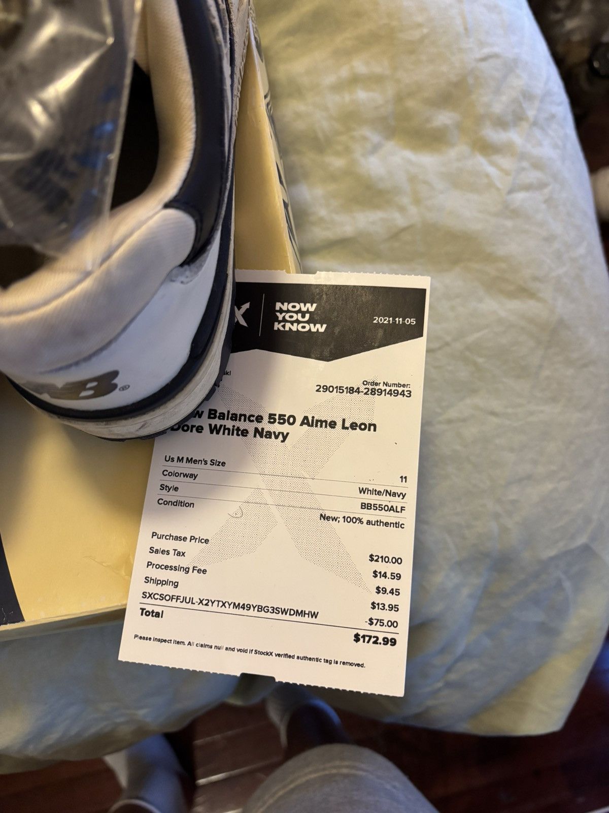 Aime Leon Dore × New Balance NB 550 x ALD OG Blue Size US 11 / EU 44 - 8 Thumbnail