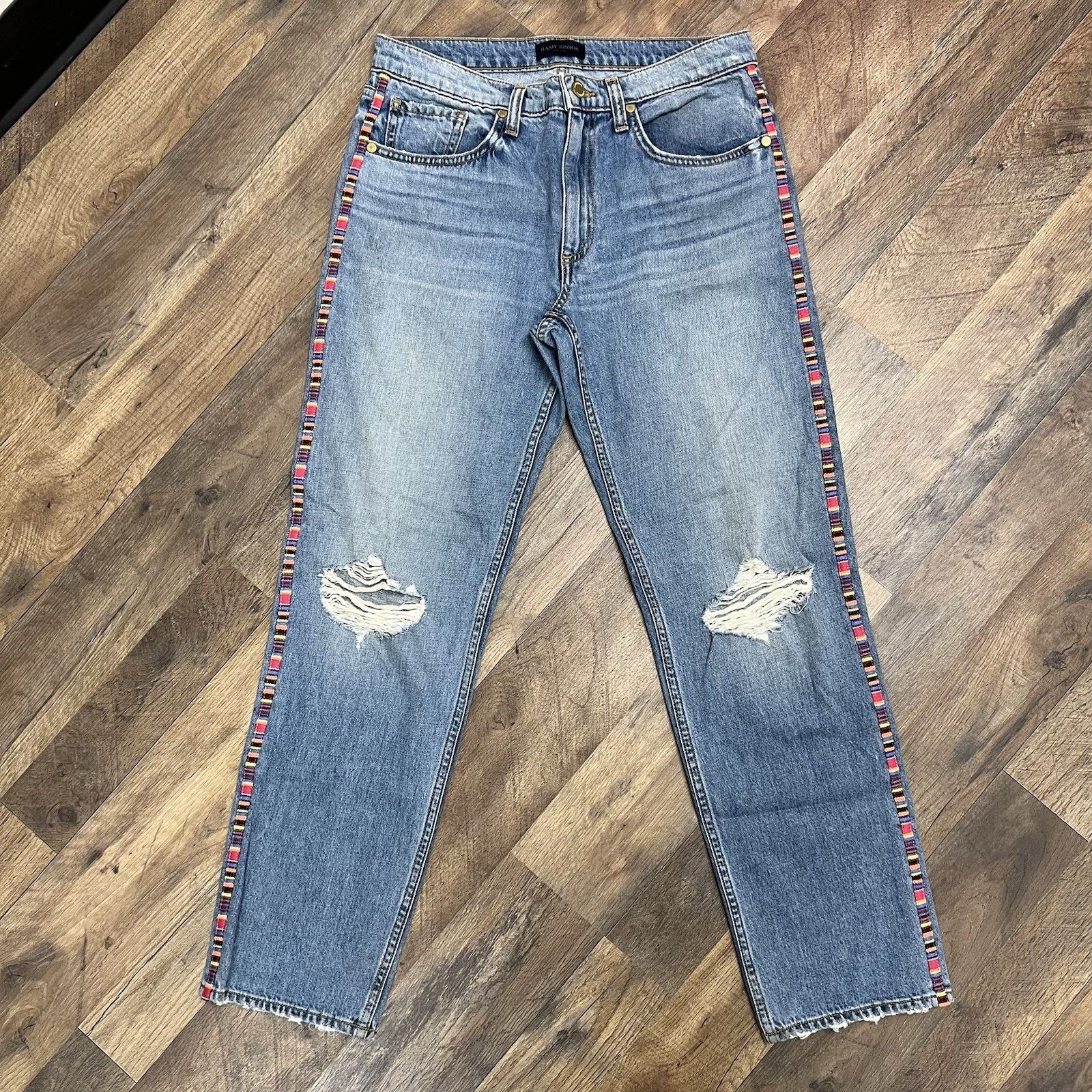 Ramy Brook Ramy Brook Sz 26 Rosie Boyfriend Cropped Jean Mid-Rise Size 26" / US 2 / IT 38 - 3 Thumbnail