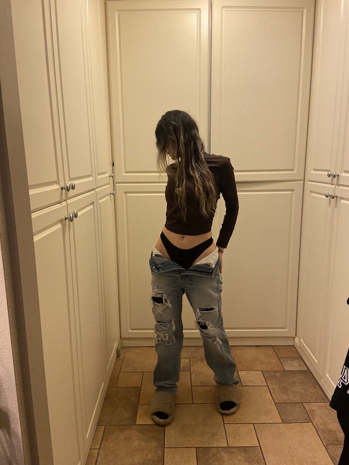 Balenciaga Balenciaga distressed skinny-fit denim pants