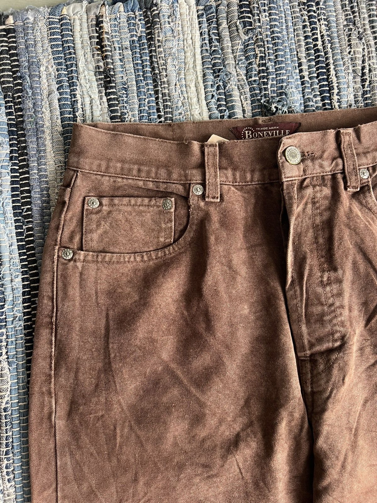 Boneville Vintage 1980s Boneville Massimo Osti OG Duck Canvas Jeans Size US 30 / EU 46 - 1 Thumbnail