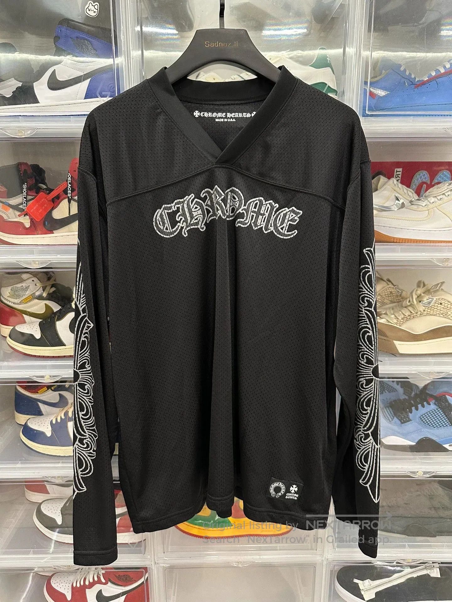 Chrome Hearts chrome hearts black mesh long sleeve jersey. Size US S / EU 44-46 / 1 - 1 Thumbnail