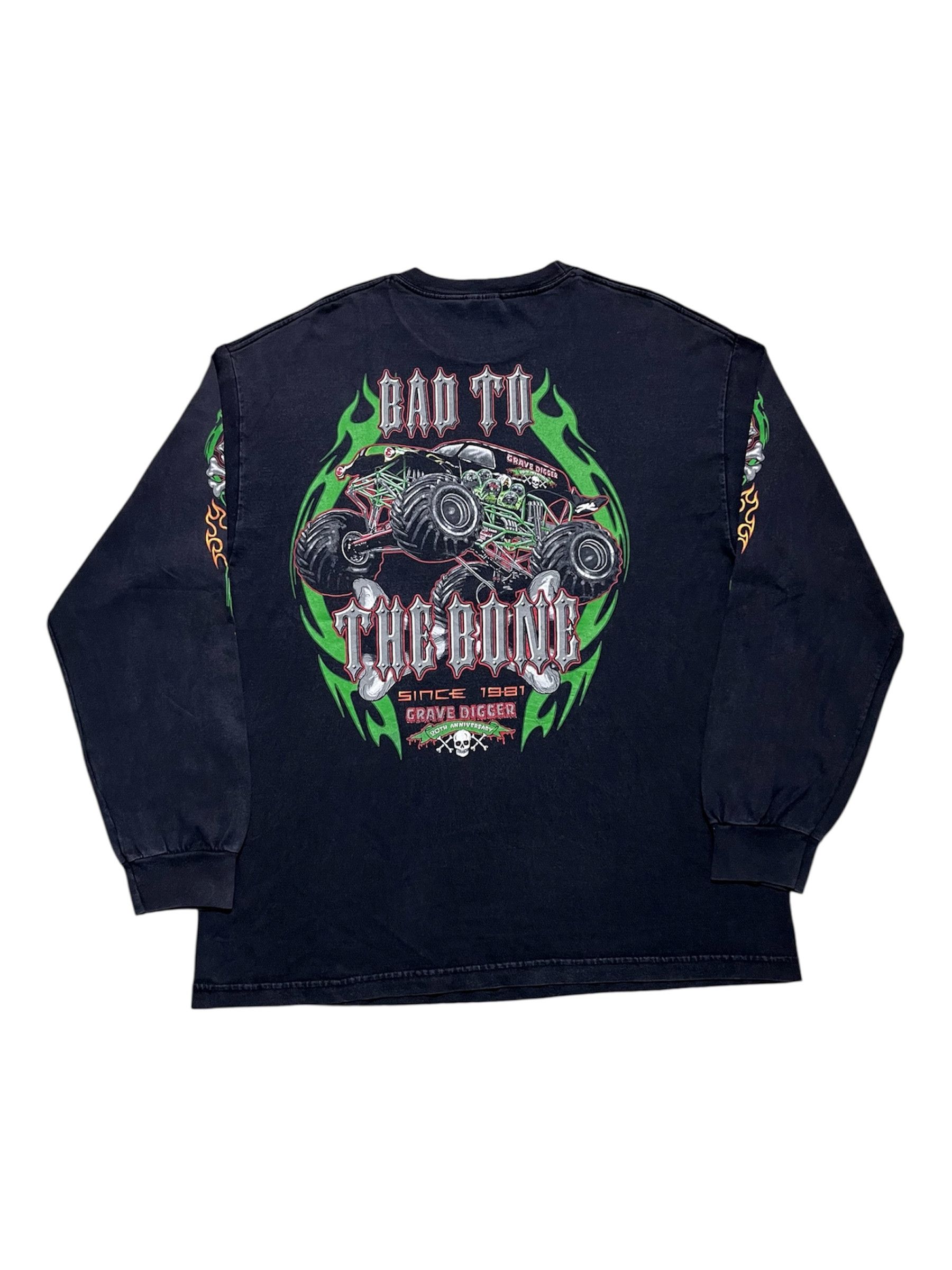 Vintage Vintage Grave Digger Longsleeve Size US XL / EU 56 / 4 - 2 Thumbnail