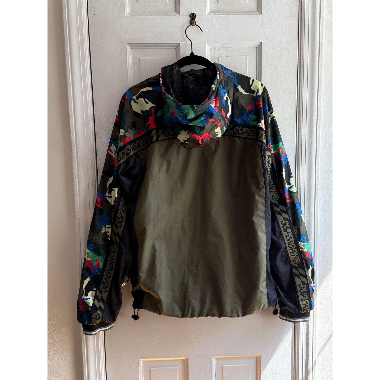 Superdry Superdry Hawk Colour Block Cagoule Jacket M50015ST - Large Size US L / EU 52-54 / 3 - 3 Thumbnail