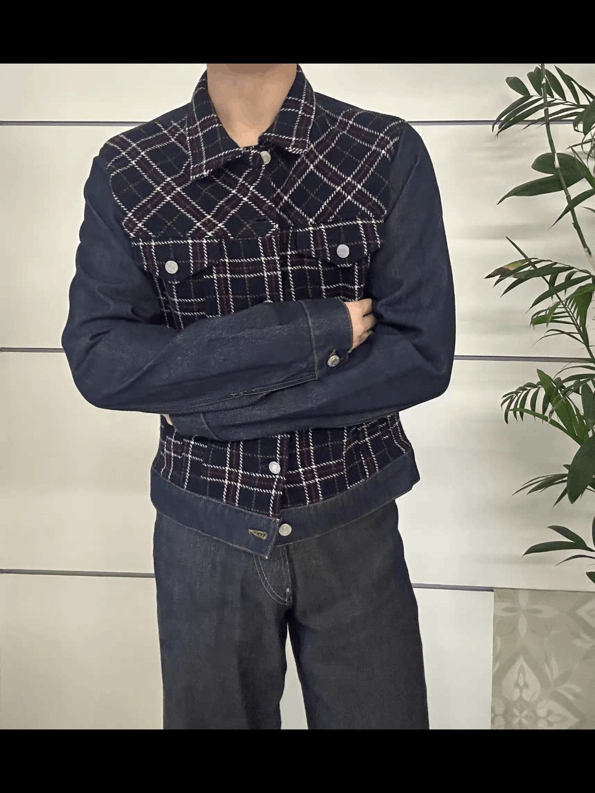 Dries Van Noten Dries Van Noten Plaid Joint Denim Jacket Size US M / EU 48-50 / 2 - 5 Thumbnail