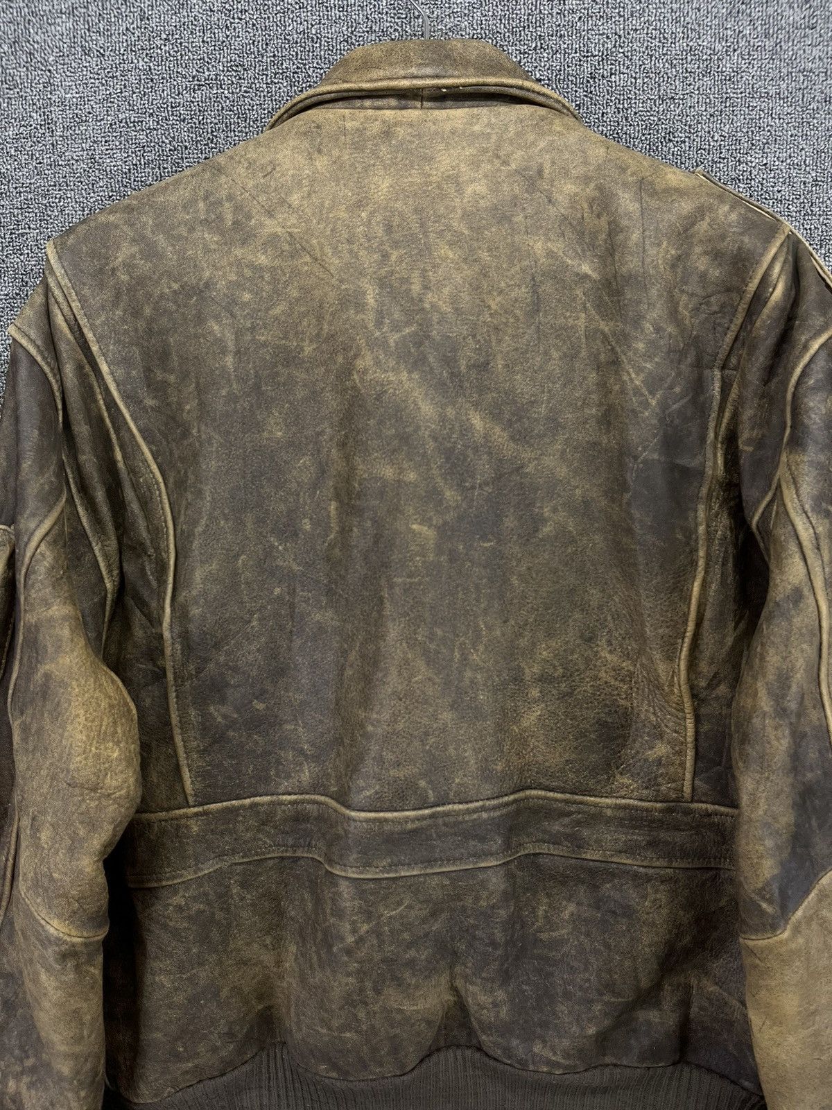 Alpha Industries × Vintage Vintage 90s Alpha Trashed Leather Jacket Size US M / EU 48-50 / 2 - 9 Thumbnail